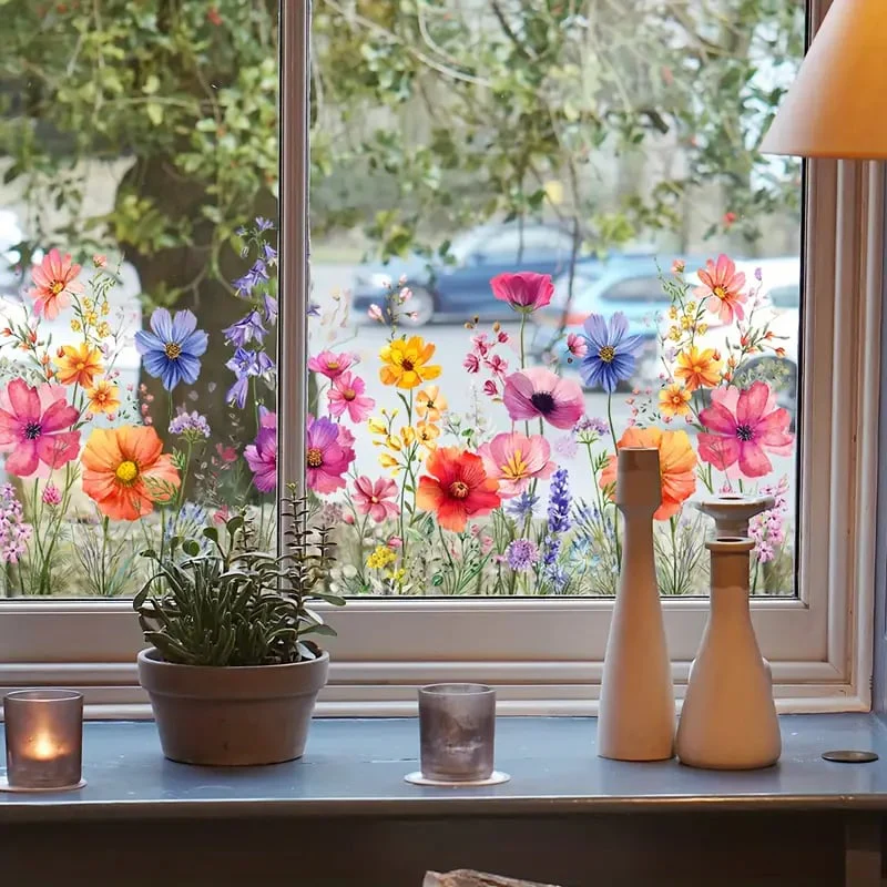 1+1 Free | Colorful Flower Stickers for your Windows! - Image 3