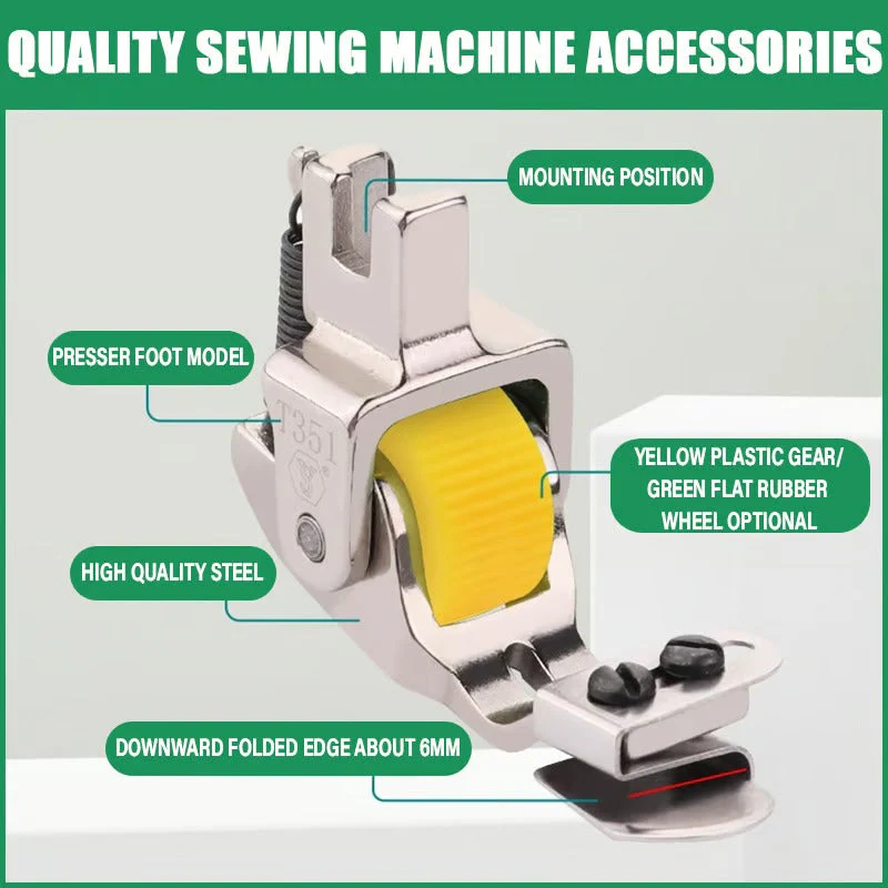 1+1 Free | Versatile Roller Foot for Sewing Machines - Adjustable for Perfect Hems - Image 3