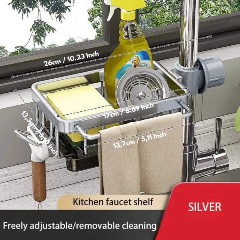 Aluminum Sink Organizer - Keep Your Space Clean - Image 7