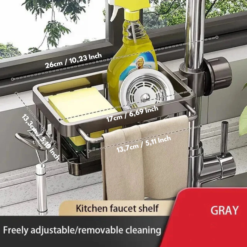 Aluminum Sink Organizer - Keep Your Space Clean - Image 8