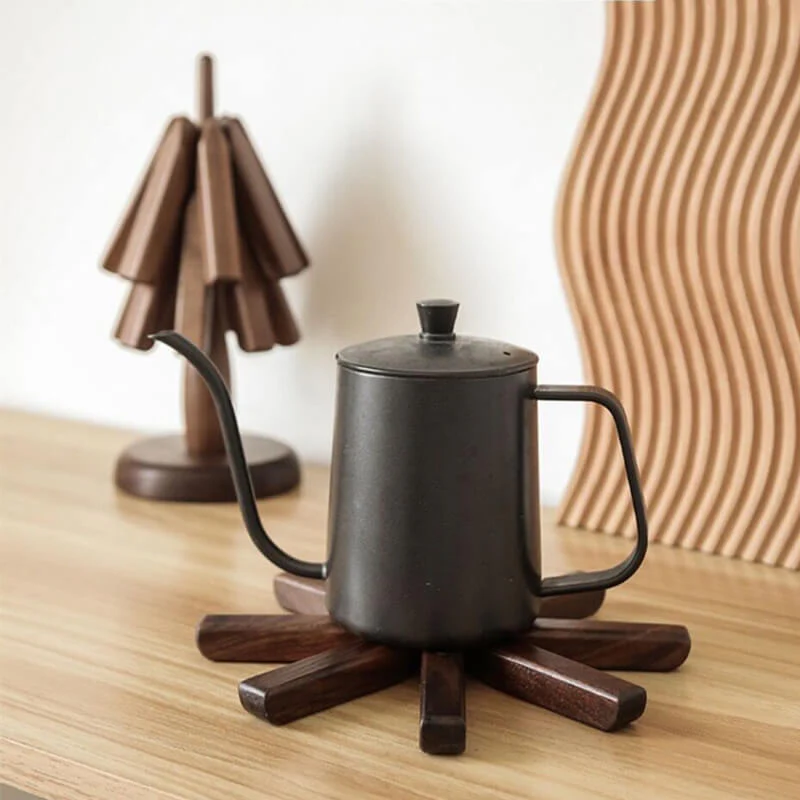 Artistic Walnut Wood Table Mat