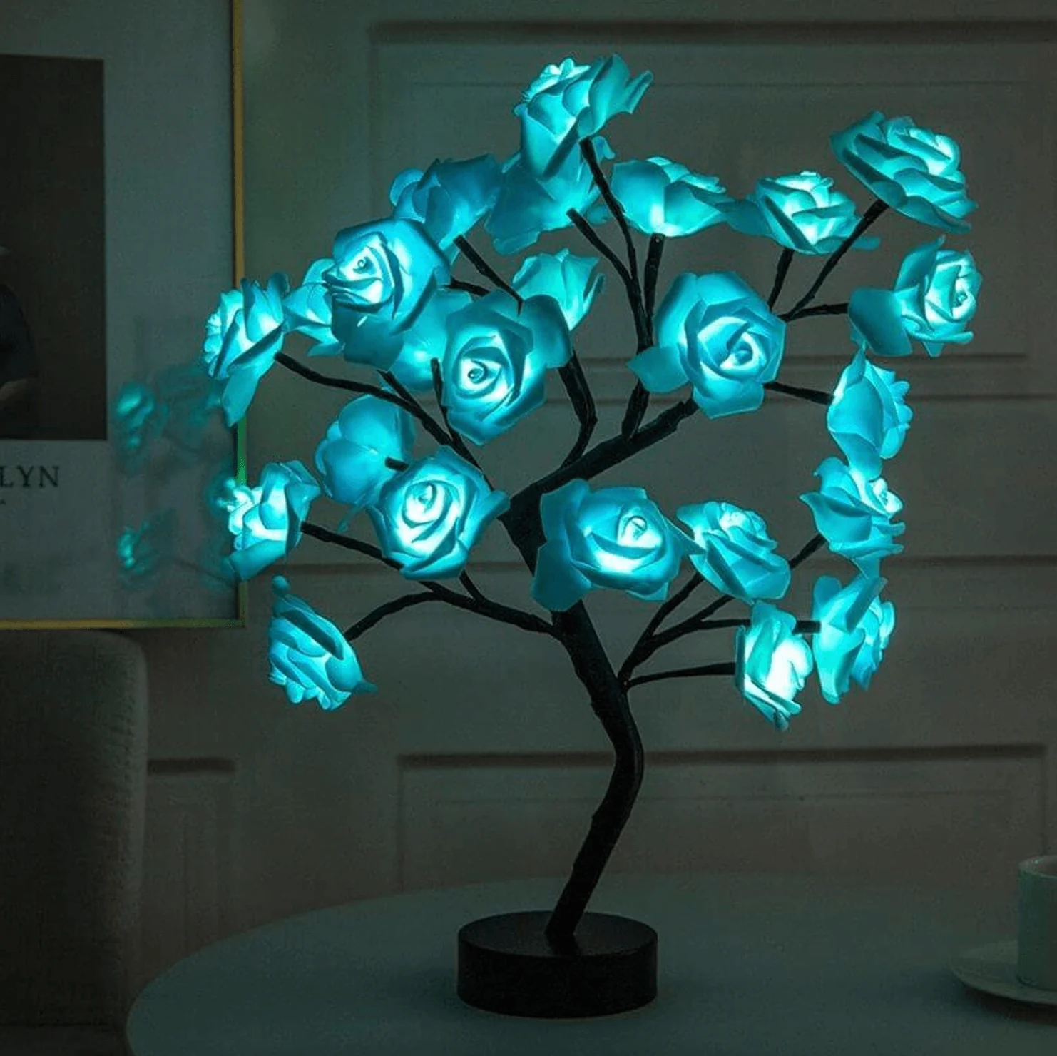 Charming Rose Tree - Wireless LED Battery Table Lamp Living Room | Reading Lamp | Bedside Lamp - Image 3