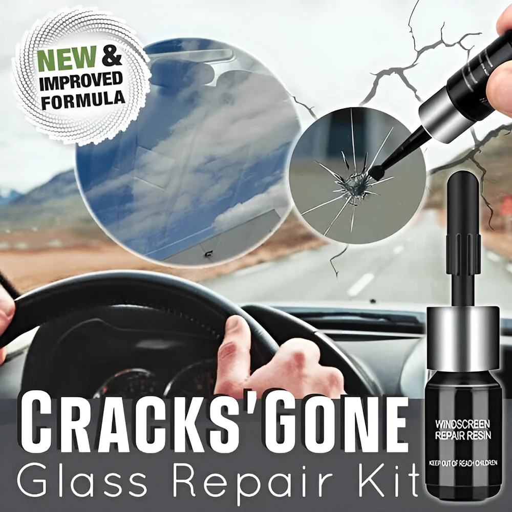 CrystalBond™ Glass Repair Kit — Stop Cracks Fast and Restore Glass Clarity Like New