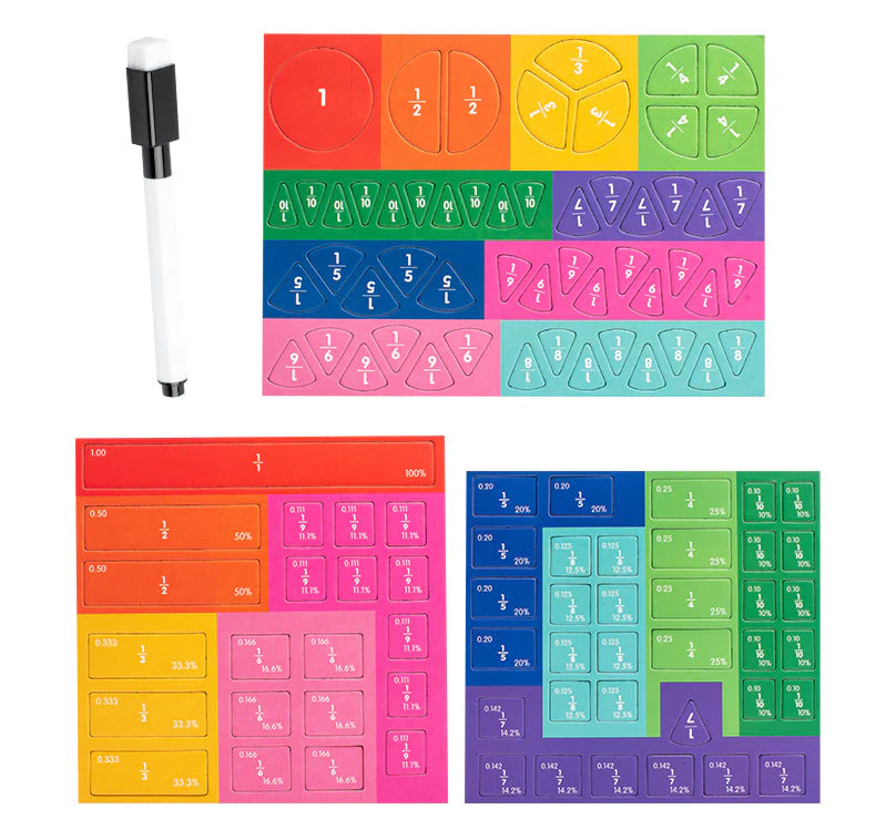 🔥 FLASH SALE 🏅 Montessori Magnetic Fraction Puzzle Book - Image 16