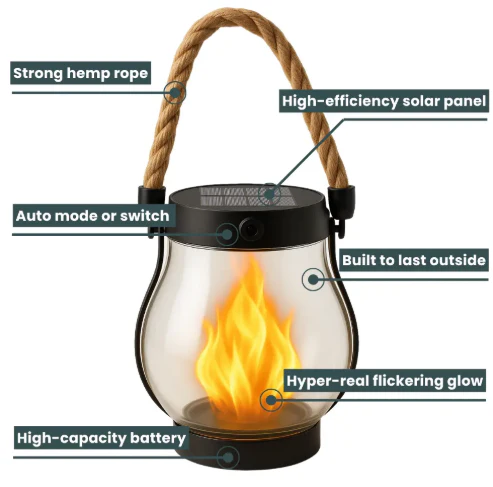 LumoraFlame™ — Ignite Cozy Evenings with Safe, Solar-Powered Warmth - Image 3