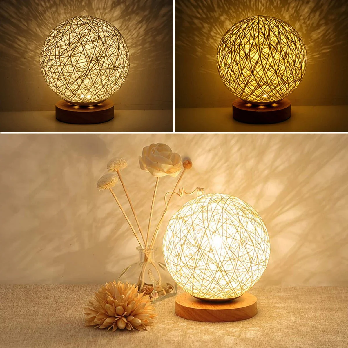 MoonLuxe | Handcrafted Dimmable Rattan Table Lamp - Image 6