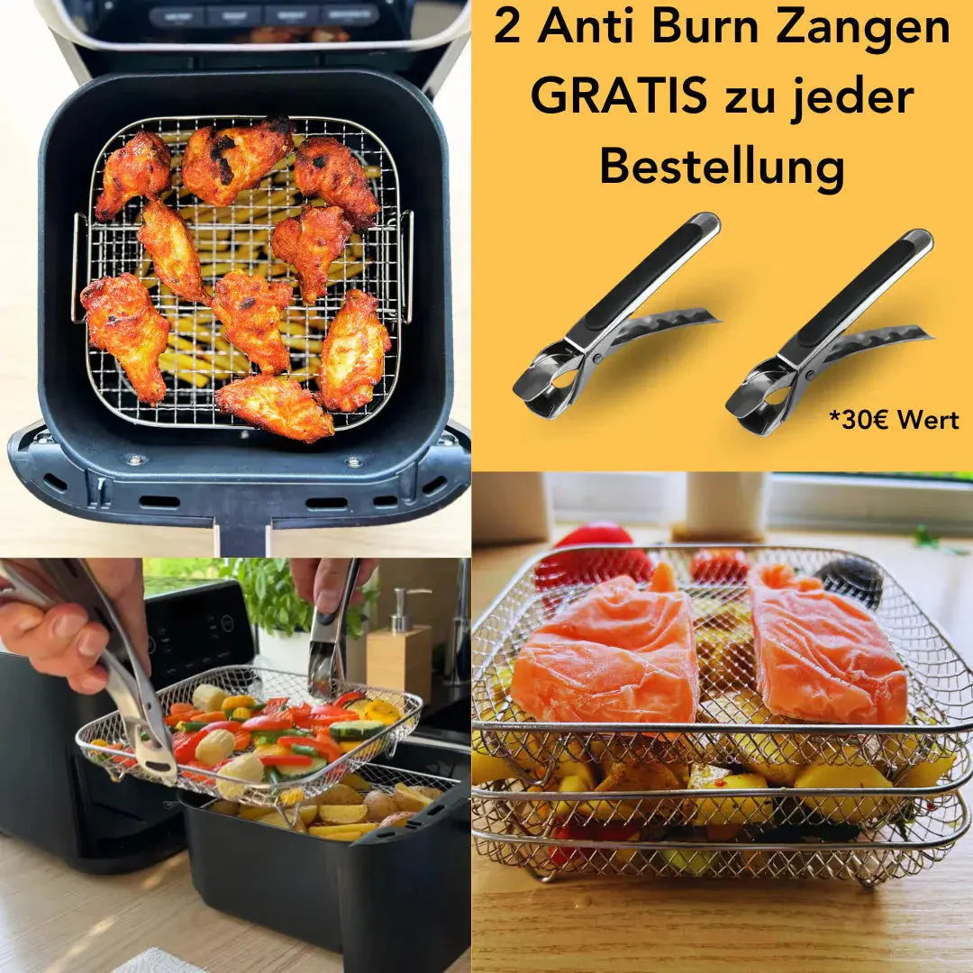 SizzleNest™ Multi-Layer Air Fryer Baskets — Double Your Cooking Power and Enjoy Flawless, Stress-Free Meals Every Time - Image 10