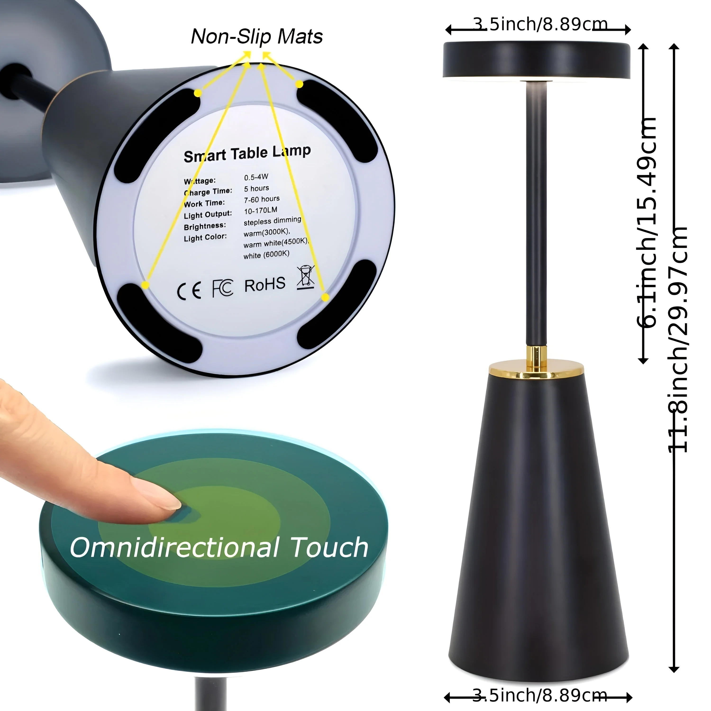 Sleek Lamp - Wireless Luxury LED Table Lamp for Modern Ambience - Image 4