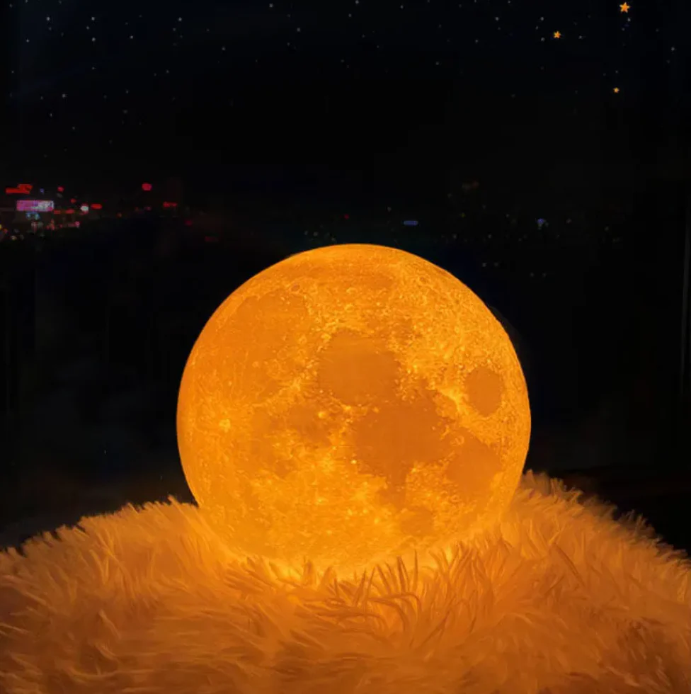 Wireless LED Rechargeable Table Lamp Magical Moon Lamp - Living Room | Nightstand Lamp - Image 6