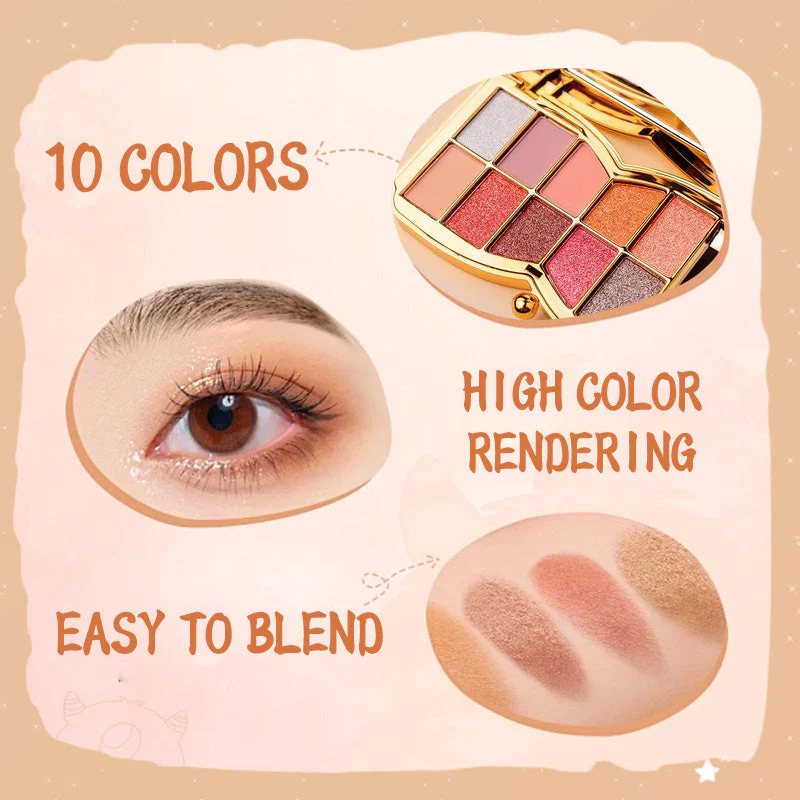 Your Beauty Diary 💟 | 10-color Glitter Eyeshadow Palette✨ - Image 9